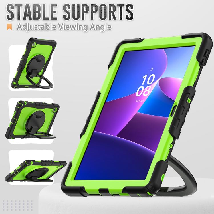 For Lenovo Tab 10.1 TB-311XU/FU D Type Silicone Hybrid PC Tablet Case with Handle Holder