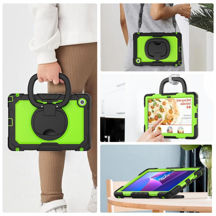 For Lenovo Tab 10.1 TB-311XU/FU D Type Silicone Hybrid PC Tablet Case with Handle Holder