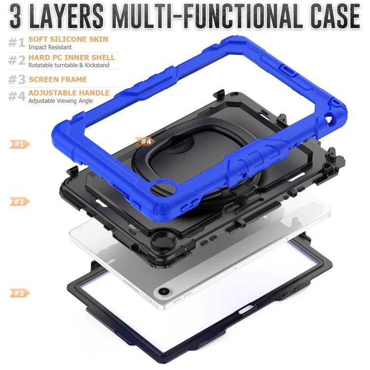 For Lenovo Tab 10.1 TB-311XU/FU D Type Silicone Hybrid PC Tablet Case with Handle Holder
