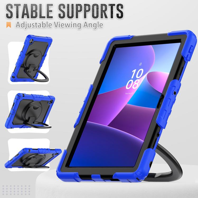 For Lenovo Tab 10.1 TB-311XU/FU D Type Silicone Hybrid PC Tablet Case with Handle Holder