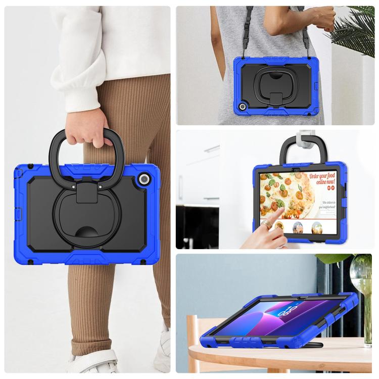 For Lenovo Tab 10.1 TB-311XU/FU D Type Silicone Hybrid PC Tablet Case with Handle Holder
