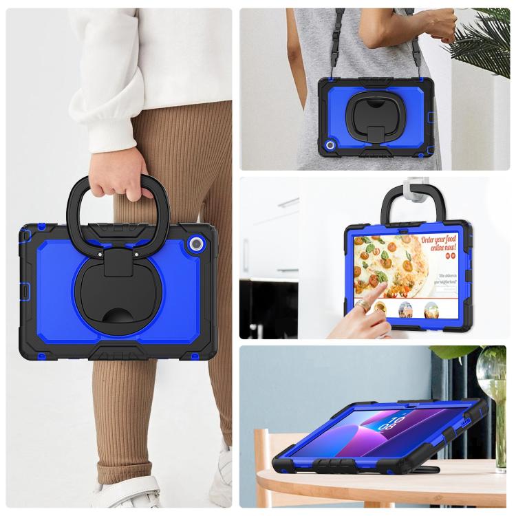 For Lenovo Tab 10.1 TB-311XU/FU D Type Silicone Hybrid PC Tablet Case with Handle Holder