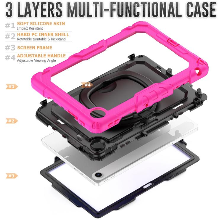 For Lenovo Tab 10.1 TB-311XU/FU D Type Silicone Hybrid PC Tablet Case with Handle Holder