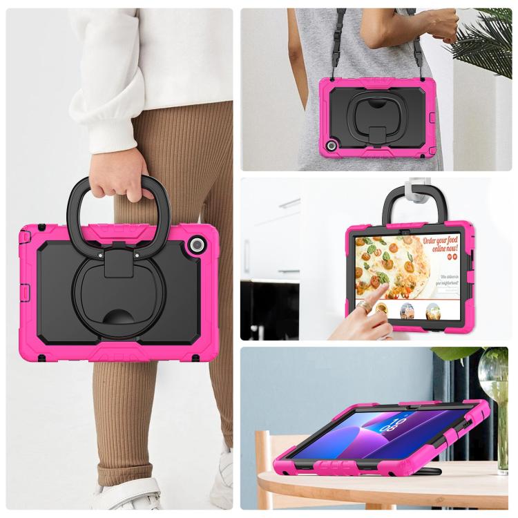 For Lenovo Tab 10.1 TB-311XU/FU D Type Silicone Hybrid PC Tablet Case with Handle Holder