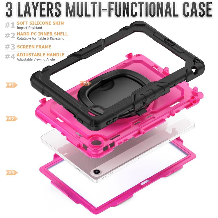 For Lenovo Tab 10.1 TB-311XU/FU D Type Silicone Hybrid PC Tablet Case with Handle Holder