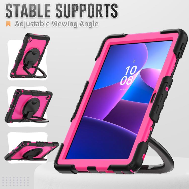 For Lenovo Tab 10.1 TB-311XU/FU D Type Silicone Hybrid PC Tablet Case with Handle Holder