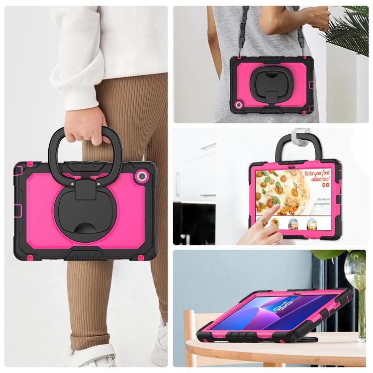 For Lenovo Tab 10.1 TB-311XU/FU D Type Silicone Hybrid PC Tablet Case with Handle Holder
