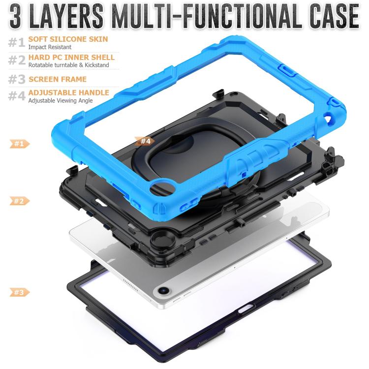 For Lenovo Tab 10.1 TB-311XU/FU D Type Silicone Hybrid PC Tablet Case with Handle Holder