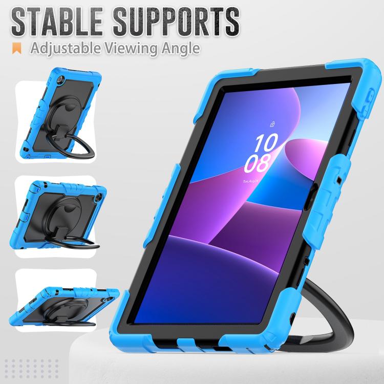 For Lenovo Tab 10.1 TB-311XU/FU D Type Silicone Hybrid PC Tablet Case with Handle Holder