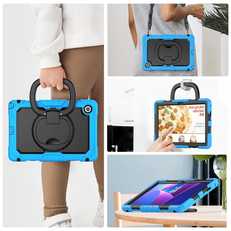 For Lenovo Tab 10.1 TB-311XU/FU D Type Silicone Hybrid PC Tablet Case with Handle Holder