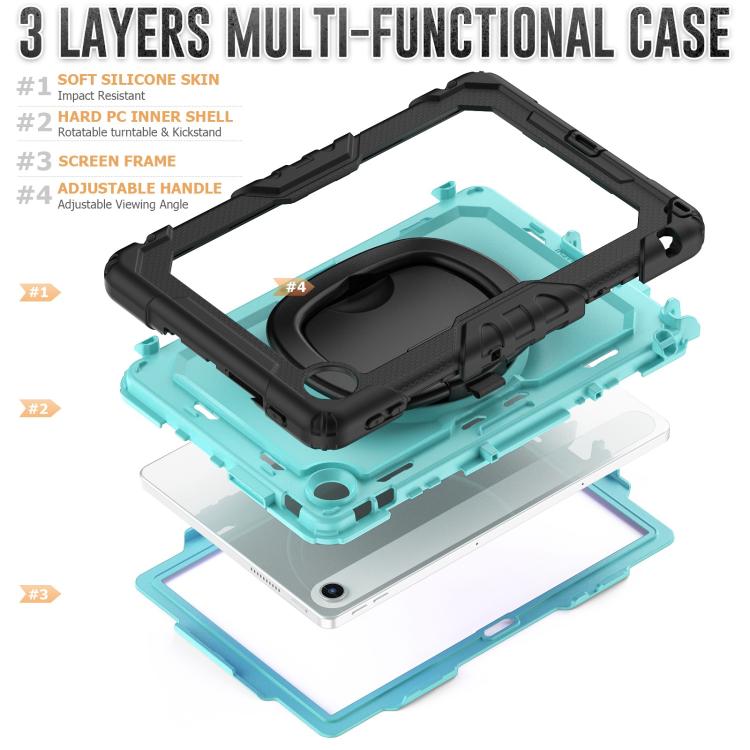 For Lenovo Tab 10.1 TB-311XU/FU D Type Silicone Hybrid PC Tablet Case with Handle Holder