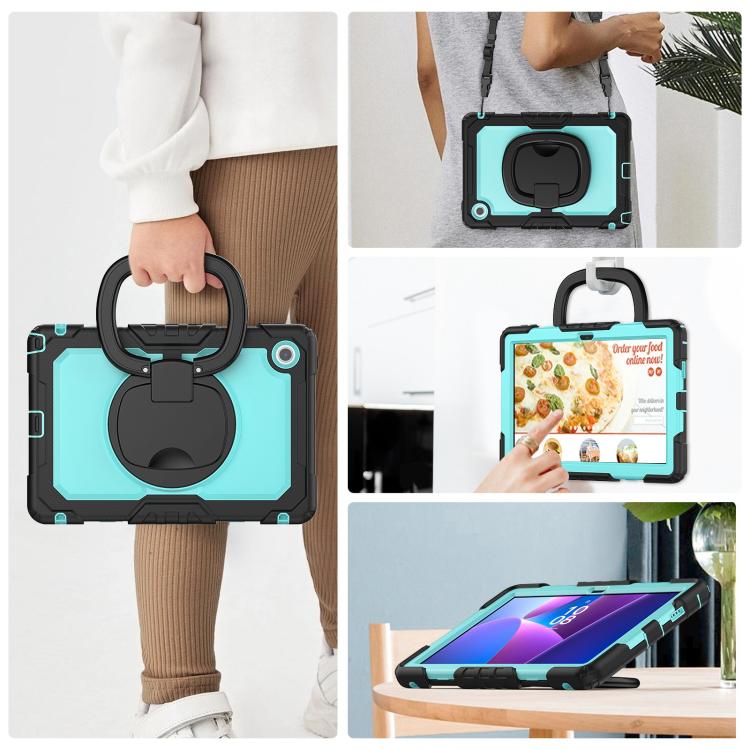 For Lenovo Tab 10.1 TB-311XU/FU D Type Silicone Hybrid PC Tablet Case with Handle Holder