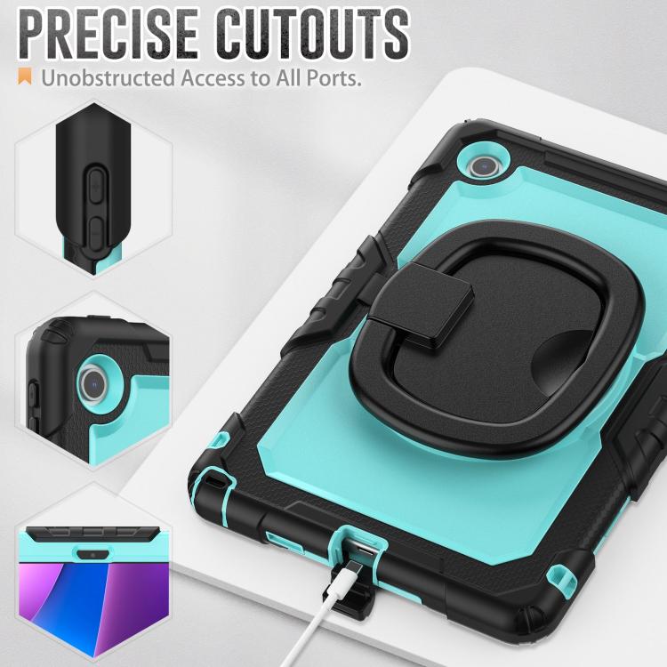 For Lenovo Tab 10.1 TB-311XU/FU D Type Silicone Hybrid PC Tablet Case with Handle Holder