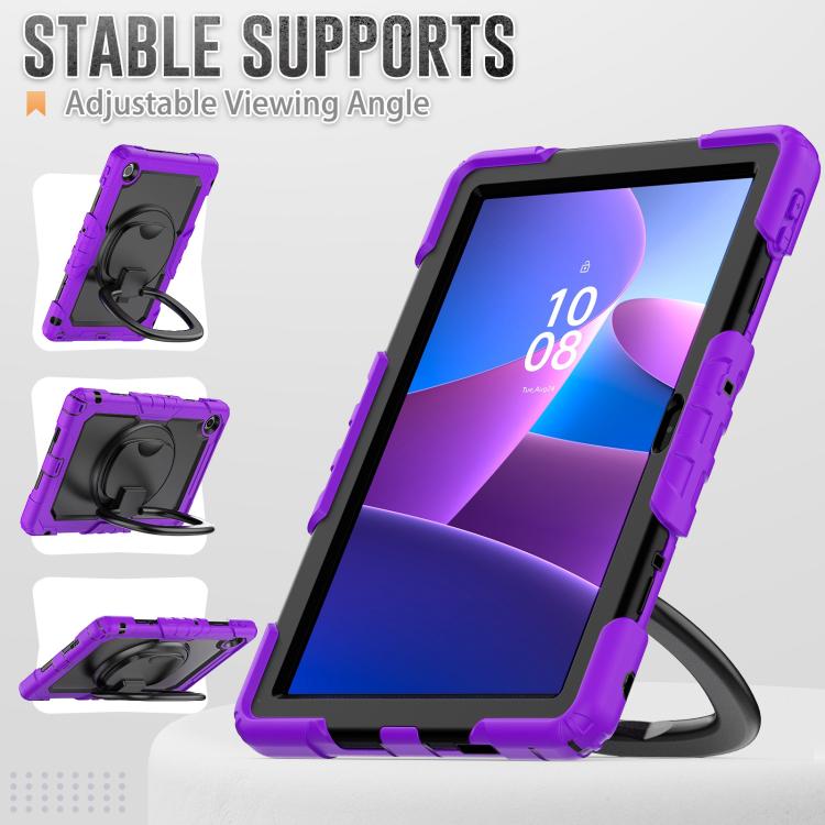 For Lenovo Tab 10.1 TB-311XU/FU D Type Silicone Hybrid PC Tablet Case with Handle Holder