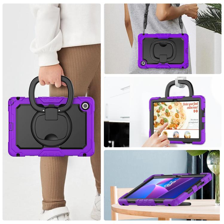 For Lenovo Tab 10.1 TB-311XU/FU D Type Silicone Hybrid PC Tablet Case with Handle Holder