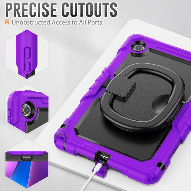 For Lenovo Tab 10.1 TB-311XU/FU D Type Silicone Hybrid PC Tablet Case with Handle Holder
