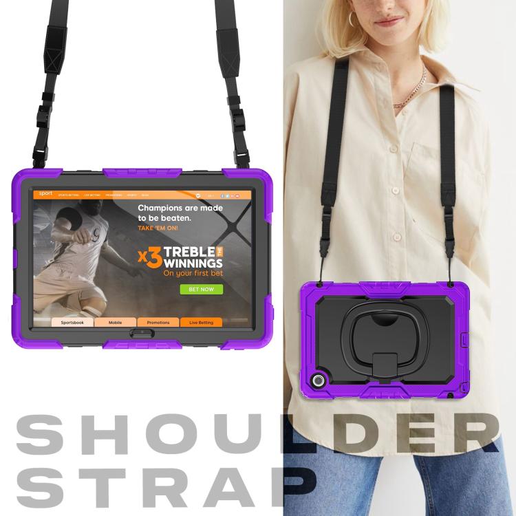 For Lenovo Tab 10.1 TB-311XU/FU D Type Silicone Hybrid PC Tablet Case with Handle Holder