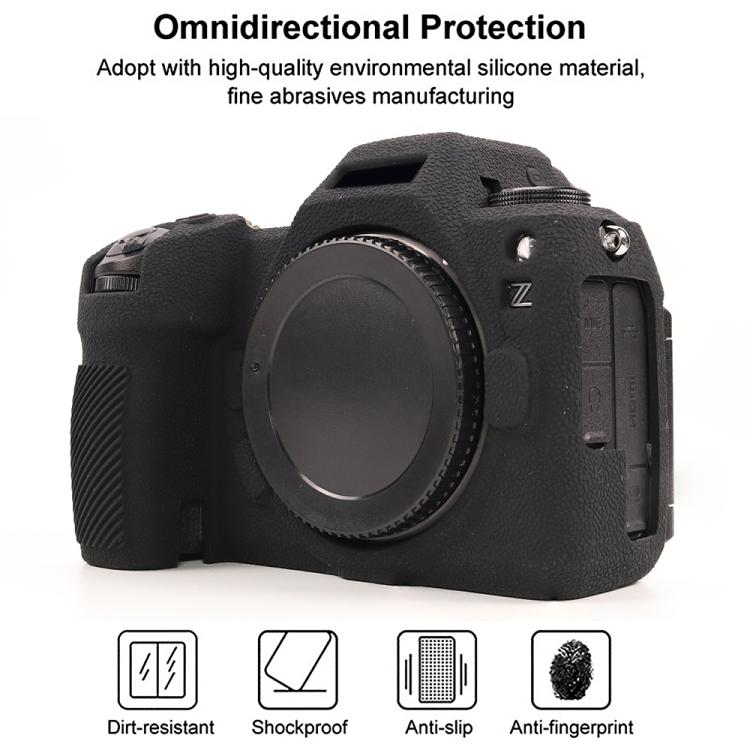For Nikon Z6III Litchi Texture Soft Silicone Protective Case