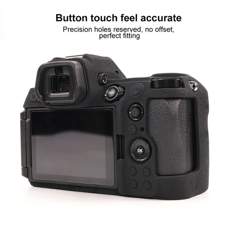 For Nikon Z6III Litchi Texture Soft Silicone Protective Case