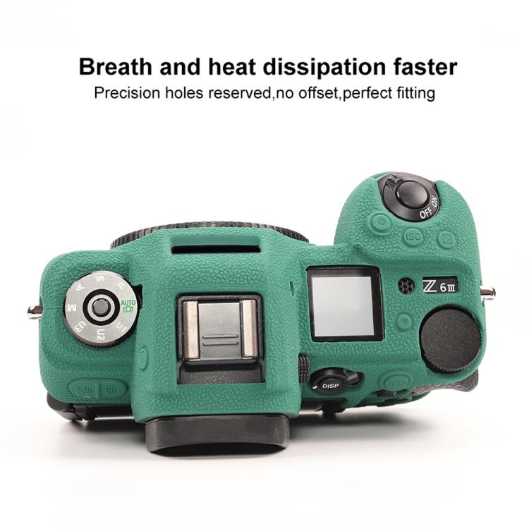 For Nikon Z6III Litchi Texture Soft Silicone Protective Case