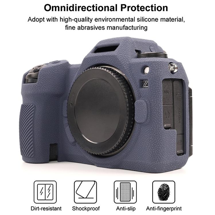 For Nikon Z6III Litchi Texture Soft Silicone Protective Case