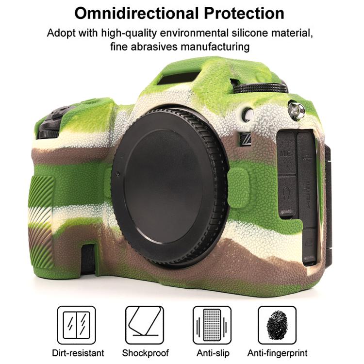 For Nikon Z6III Litchi Texture Soft Silicone Protective Case