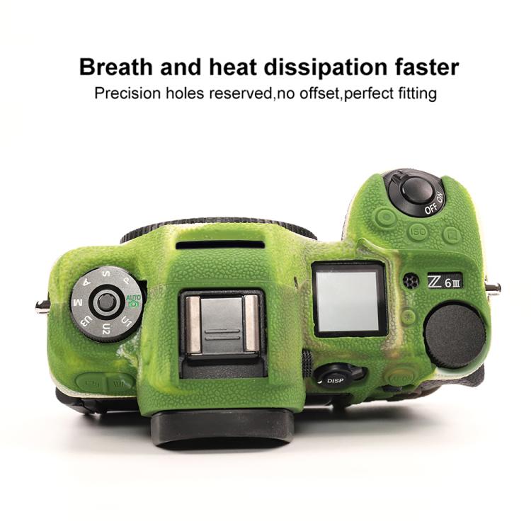 For Nikon Z6III Litchi Texture Soft Silicone Protective Case
