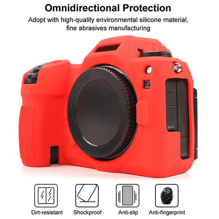 For Nikon Z6III Litchi Texture Soft Silicone Protective Case