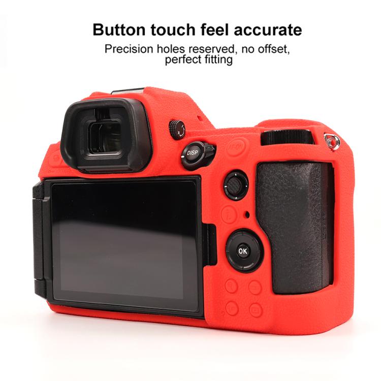 For Nikon Z6III Litchi Texture Soft Silicone Protective Case