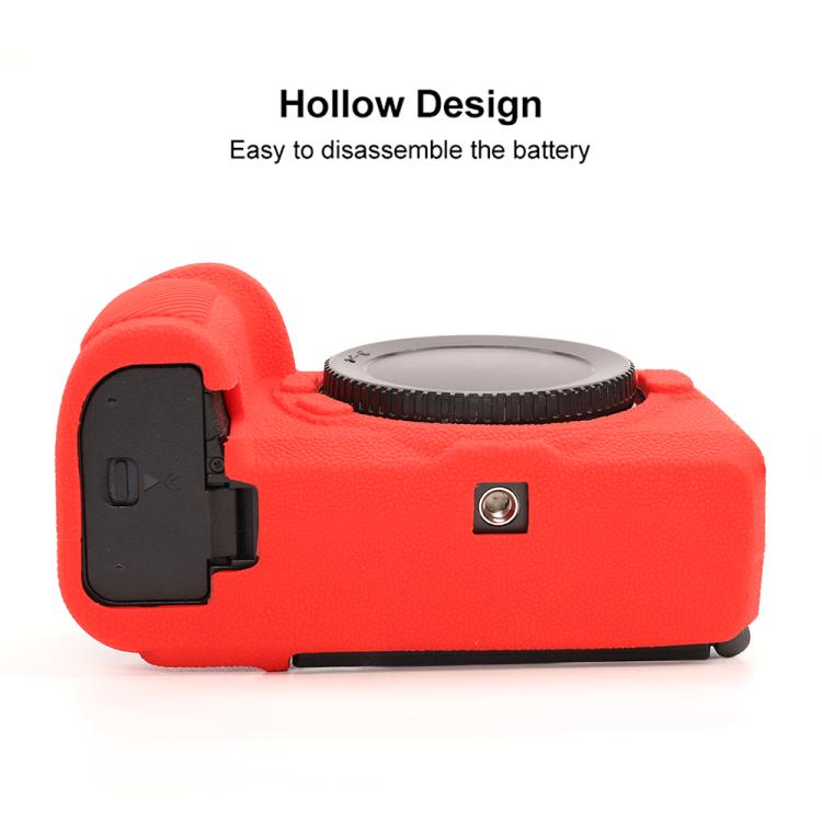 For Nikon Z6III Litchi Texture Soft Silicone Protective Case