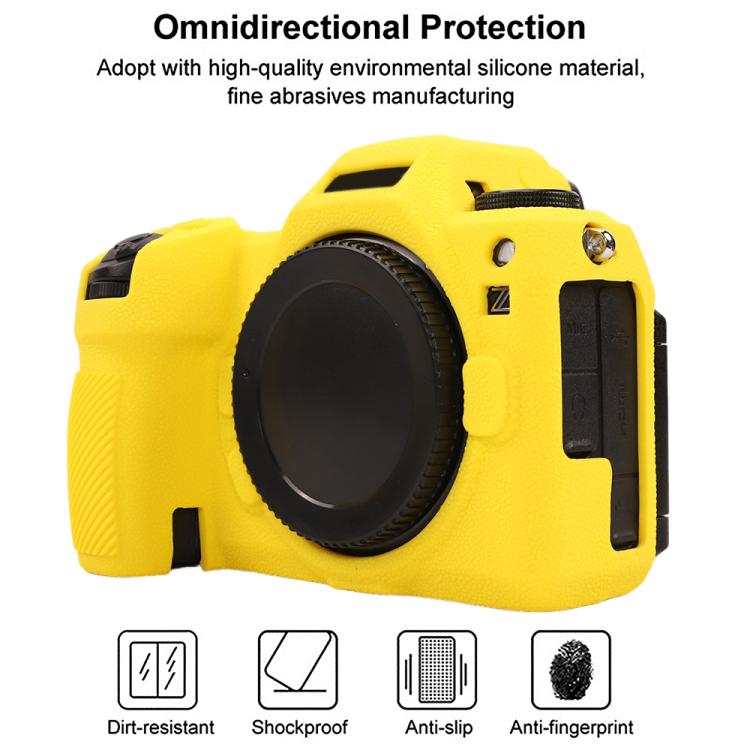 For Nikon Z6III Litchi Texture Soft Silicone Protective Case