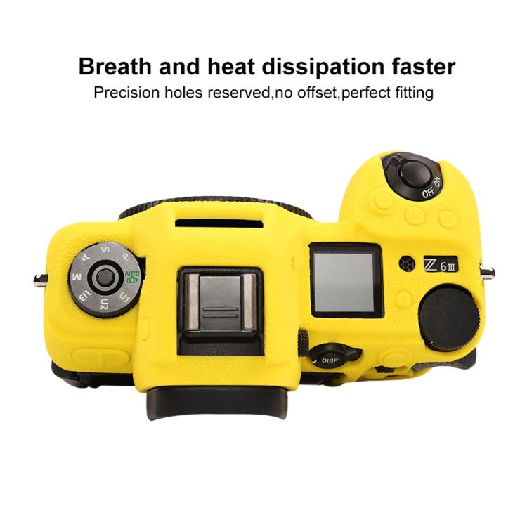 For Nikon Z6III Litchi Texture Soft Silicone Protective Case