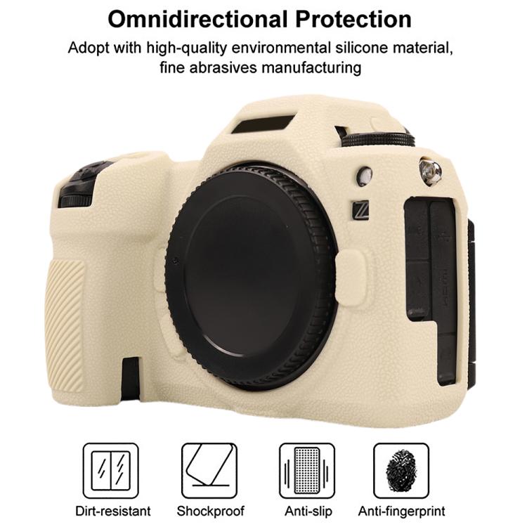 For Nikon Z6III Litchi Texture Soft Silicone Protective Case