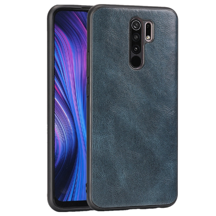 For Xiaomi Redmi 9 Crazy Horse Textured Calfskin PU+PC+TPU Case