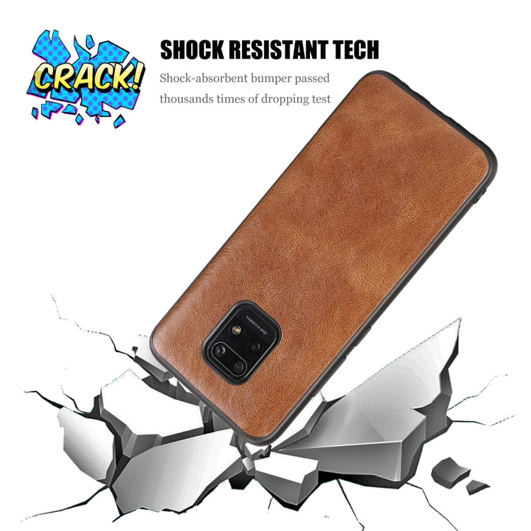 For Xiaomi Redmi 10X Pro Crazy Horse Textured Calfskin PU+PC+TPU Case