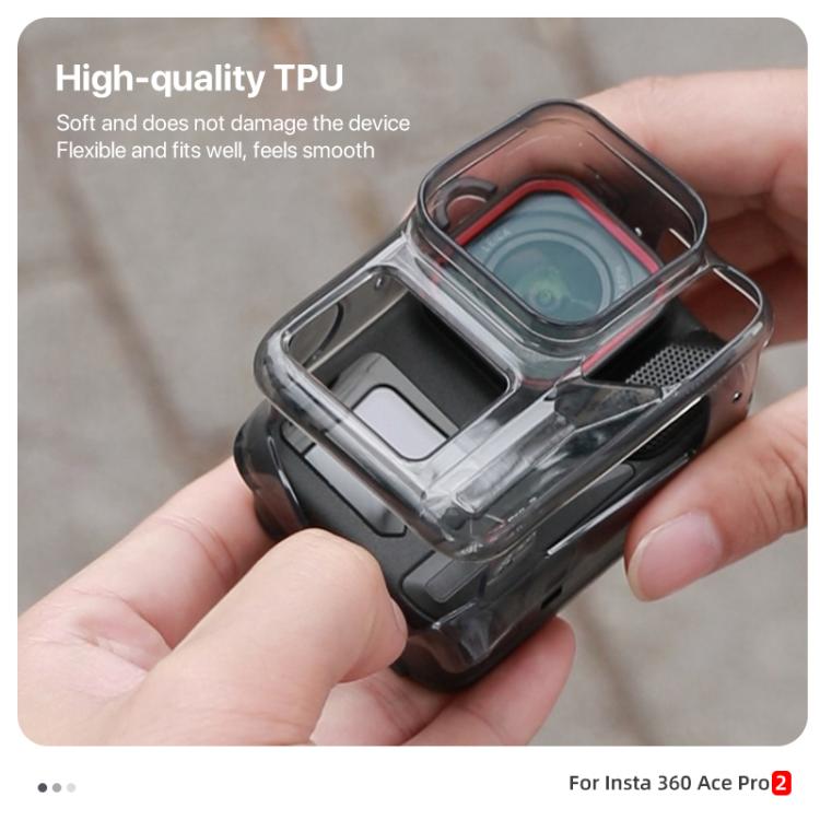 For Insta360 Ace / Ace Pro / Pro 2 Body Soft TPU Protective Case with Lens Cover