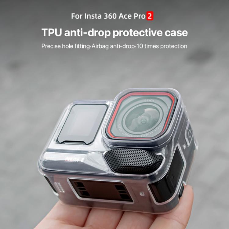 For Insta360 Ace / Ace Pro / Pro 2 Body Soft TPU Protective Case with Lens Cover