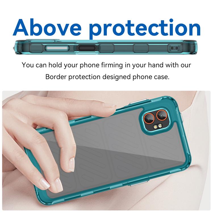 For Samsung Galaxy Xcover 7 Pro Colorful Series Acrylic Hybrid TPU Phone Case