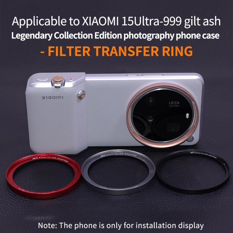 For Xiaomi 15 Ultra Gilded Gray JSR Aluminum Camera Lens Adapter Ring for Phone Case