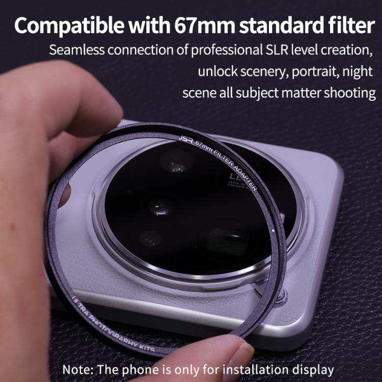 For Xiaomi 15 Ultra Gilded Gray JSR Aluminum Camera Lens Adapter Ring for Phone Case