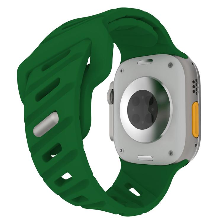 For Apple Watch 46mm / 49mm / 45mm / 44mm Slanted Hole Silicone Watch Band