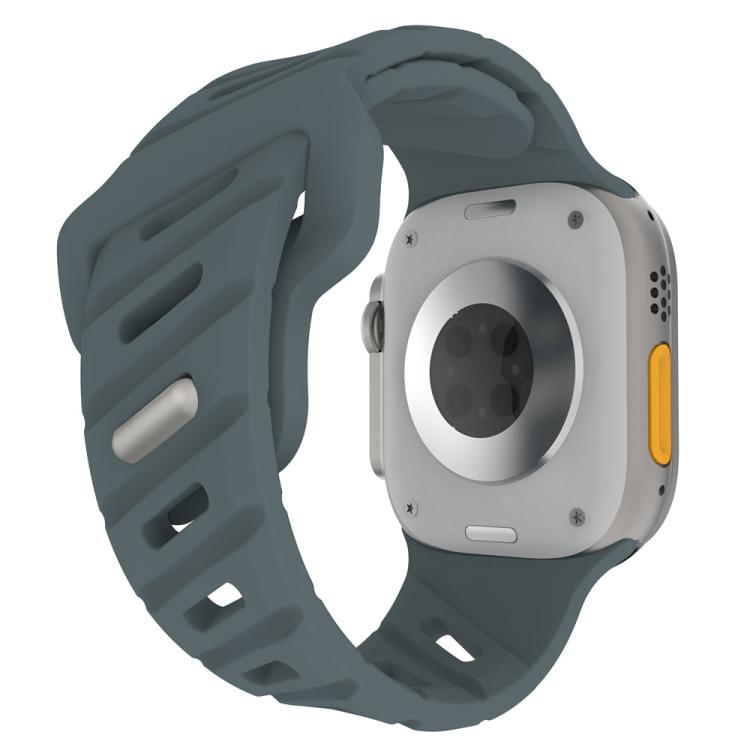 For Apple Watch 46mm / 49mm / 45mm / 44mm Slanted Hole Silicone Watch Band