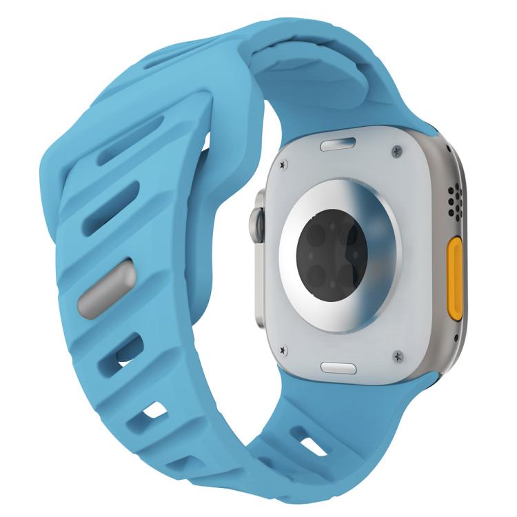 For Apple Watch 46mm / 49mm / 45mm / 44mm Slanted Hole Silicone Watch Band