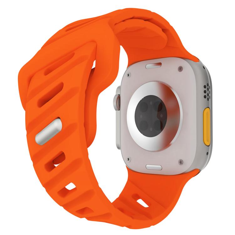 For Apple Watch 42mm / 41mm / 40mm / 38mm Slanted Hole Silicone Watch Band