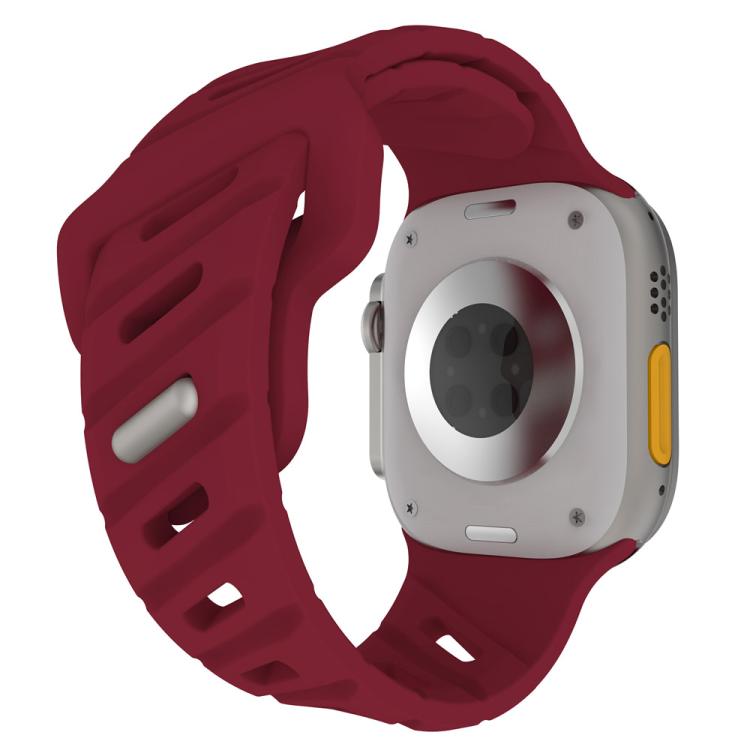 For Apple Watch 42mm / 41mm / 40mm / 38mm Slanted Hole Silicone Watch Band
