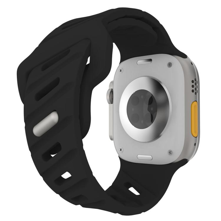 For Apple Watch 42mm / 41mm / 40mm / 38mm Slanted Hole Silicone Watch Band