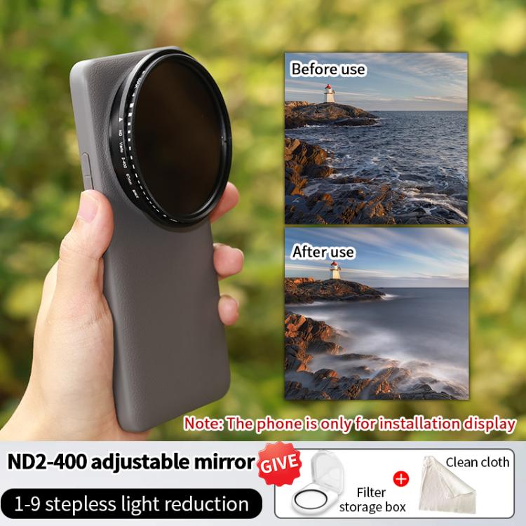 For Xiaomi 15 Ultra JSR Phone Lens Filter, Filter:ND2-400 Adjustable
