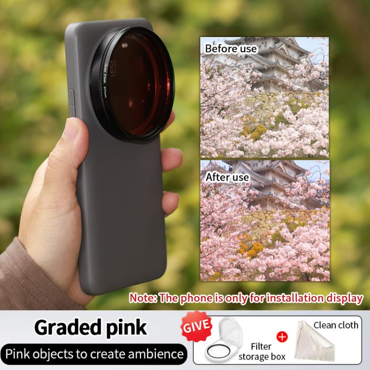 For Xiaomi 15 Ultra JSR Phone Lens Filter, Filter:Gradient Pink