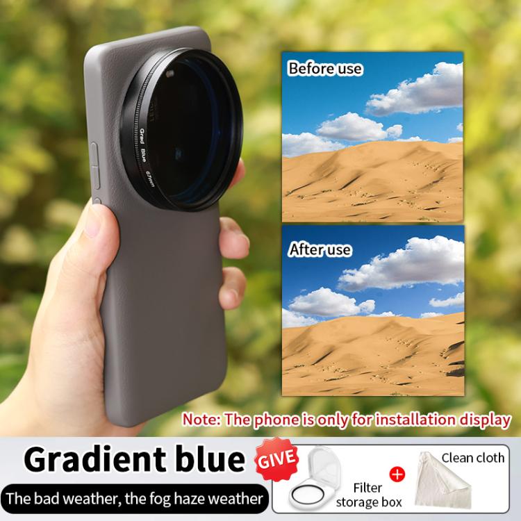 For Xiaomi 15 Ultra JSR Phone Lens Filter, Filter:Gradient Blue