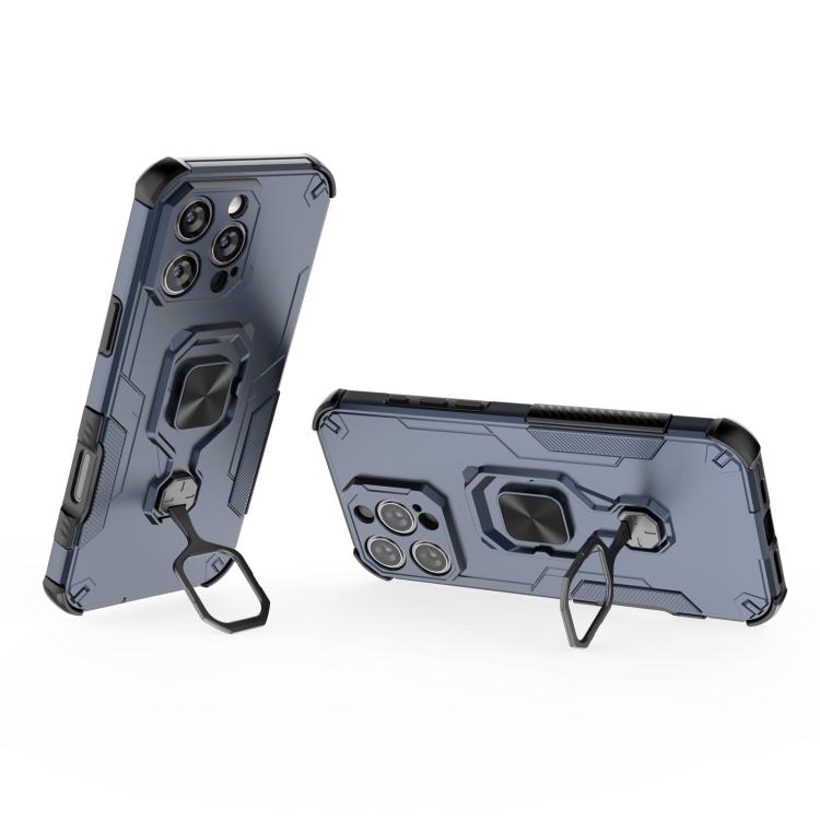 For iPhone 16 Pro Max Metal Kickstand TPU Hybrid PC Phone Case